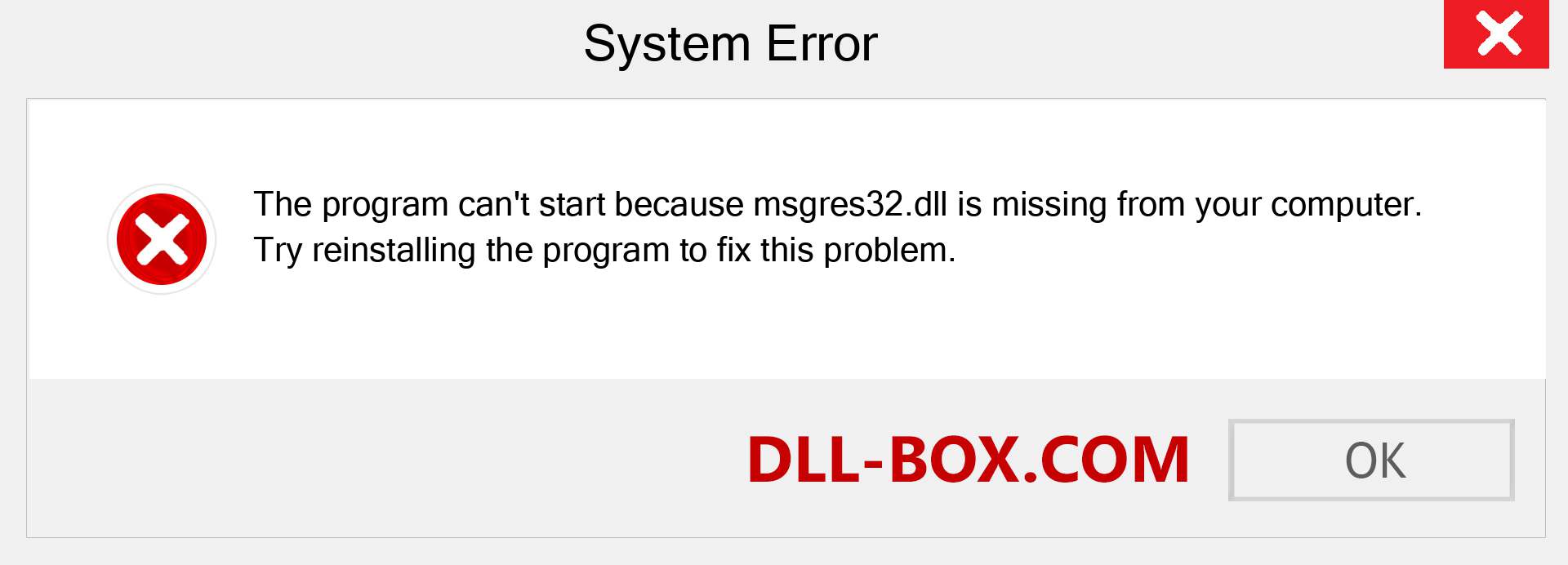  msgres32.dll file is missing?. Download for Windows 7, 8, 10 - Fix  msgres32 dll Missing Error on Windows, photos, images